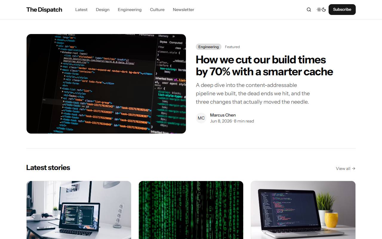 Blog template preview