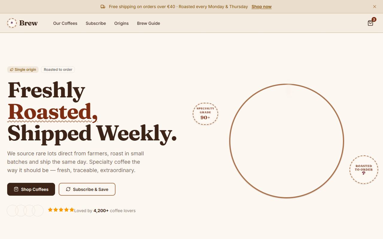 Brew template preview