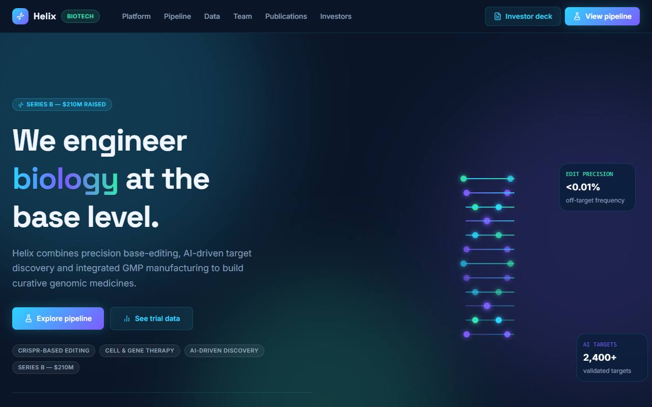 Helix template preview