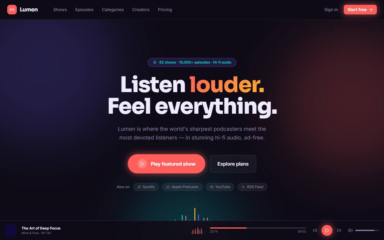 Lumen template preview