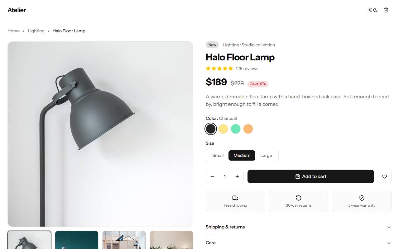 Product template preview