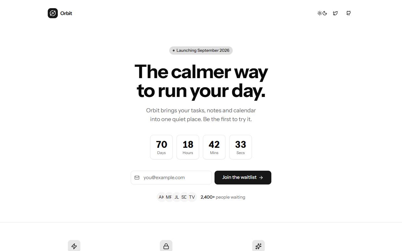 Startup template preview