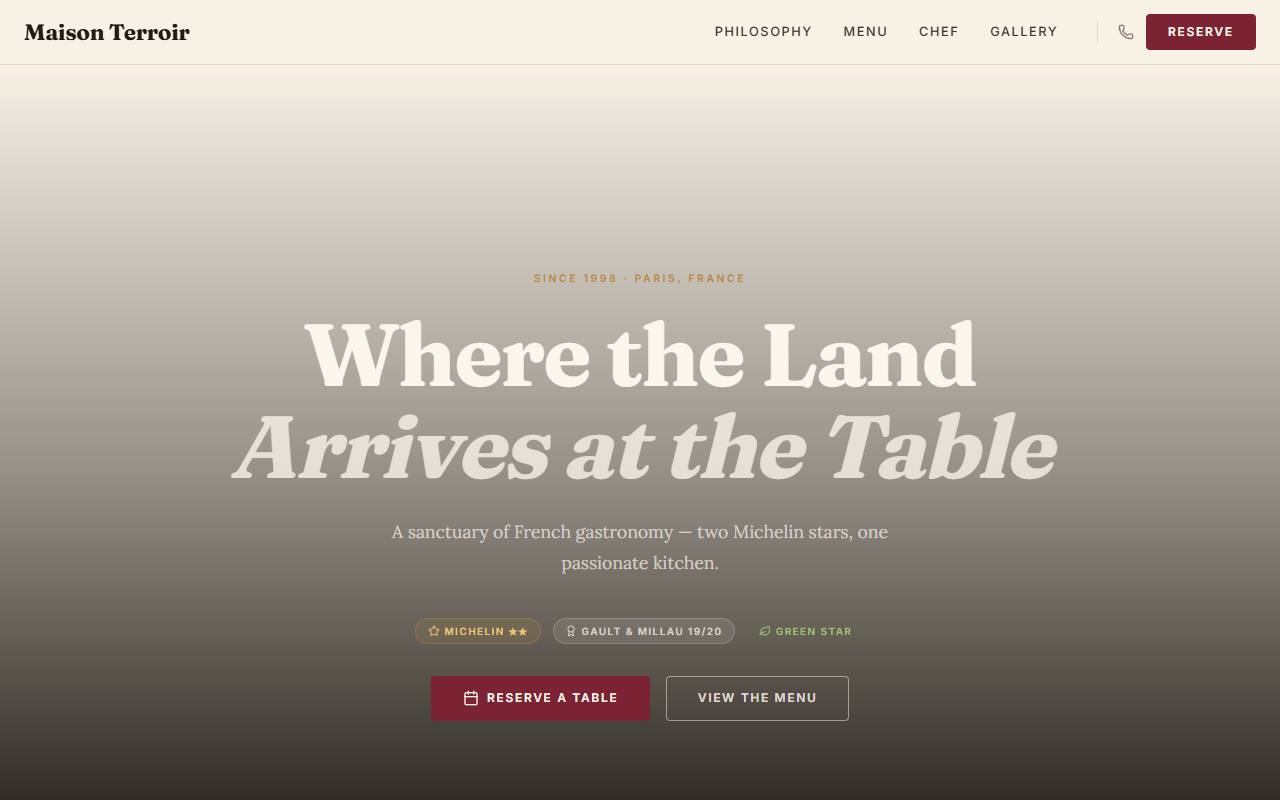 Terroir template preview
